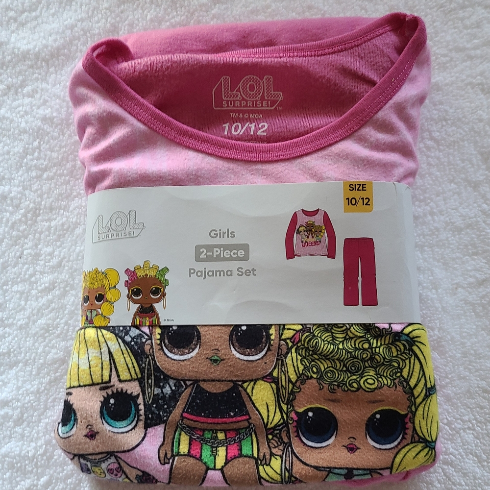 LOL Surprise Girls 2-Piece Pajama Set Pink
